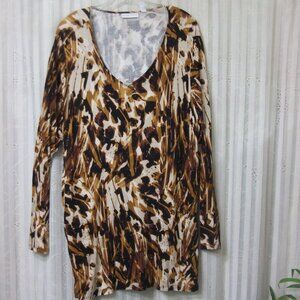 SUSAN GRAVER BROWN/BLACK TUNIC